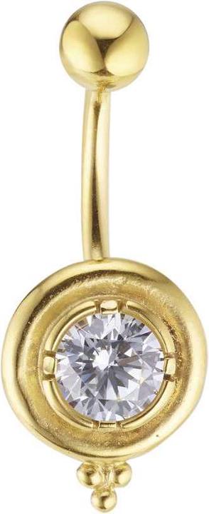 Bijouteria Bauchpiercing (Zirkonia, PVD Beschichtung (goldfarbig), Chirurgenstahl 316L)