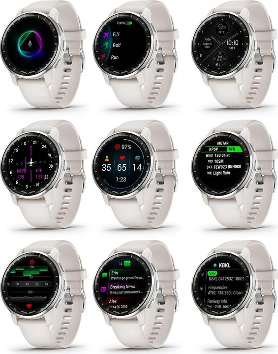 Produktbild Garmin D2 Air X10, Black Aviator Smartwatch (44 mm)
