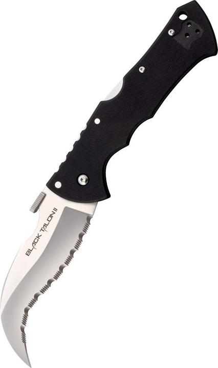 Image du produit Cold Steel Black Talon II S35VN à lame crantée (10.20 cm)