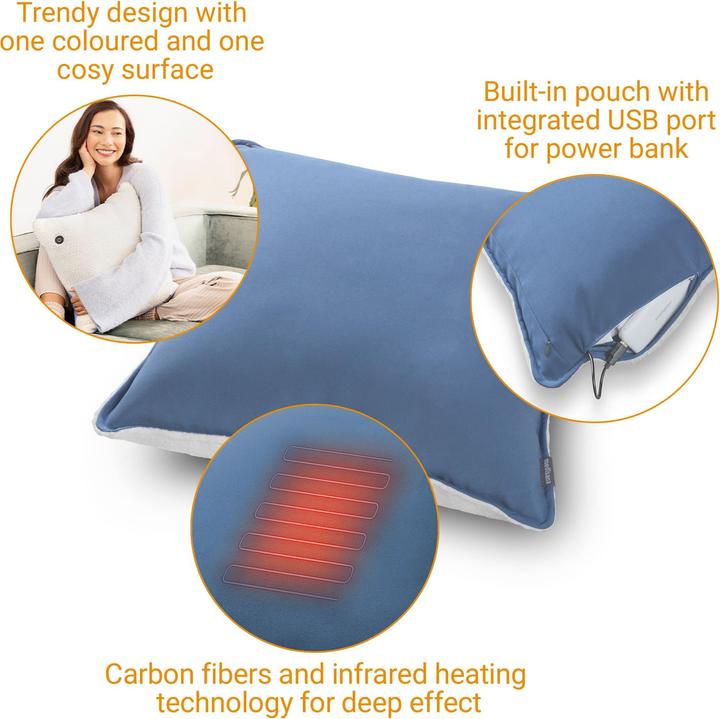 Actual product image Medisana HC 150 Interior Cushion Line blue (40 x 40 x 18 cm)