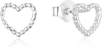 Beneto Silver minimalist heart earrings AGUP2711 (L)