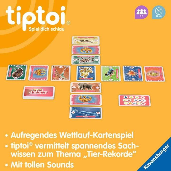 Productafbeelding tiptoi Quiz dieren records, quizspel voor kinderen vanaf 6 jaar, voor 1-4 spelers (Duits)