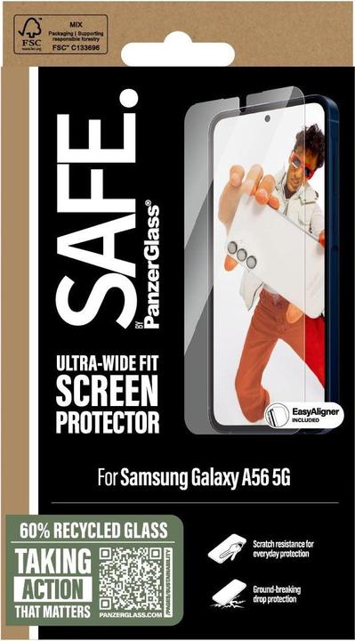 Produktbild PanzerGlass Safe By Screen (1 Stück, Samsung Galaxy A55, Samsung Galaxy A56)