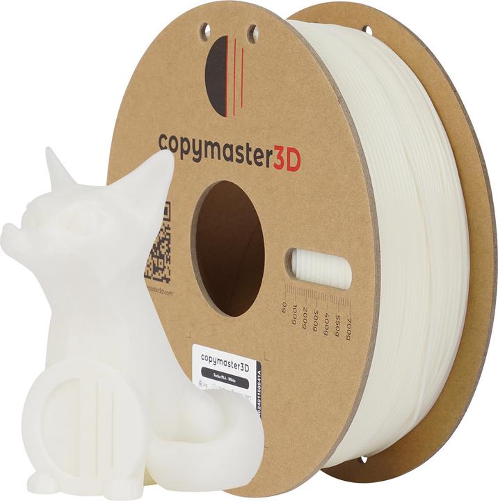 Actual product image Copymaster3D Turbo PLA Filament for 3D Printer, 1.75 mm, White (PLA, 1.75 mm, White)