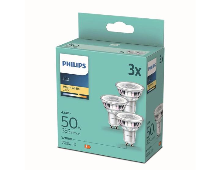 Produktbild Philips LED Strahler (GU10, 4.60 W, 355 lm, 3 x, F)