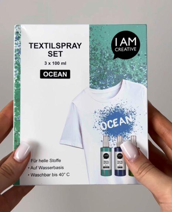 Produktbild I Am Creative Textilspray Set, 100ml, 3 Stk. (Grün, Blau, Türkis, 100 ml)