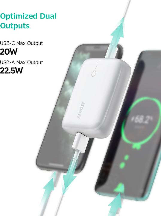 Produktbild Aukey Basix Mini (10000 mAh, 22.50 W, 37 Wh)