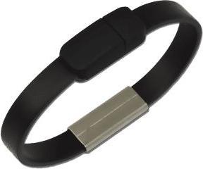 Produktbild 2GO Micro USB-Armband 20cm aus Silikon schwarz (0.20 m)
