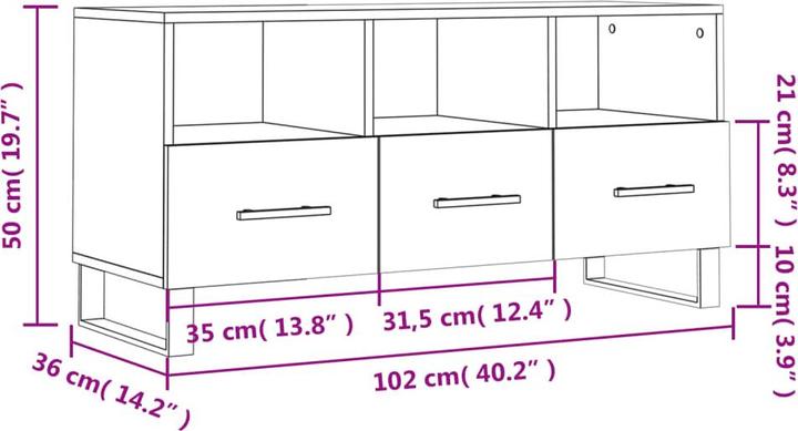 Image du produit VidaXL Giovanni (102 x 36 x 50 cm)
