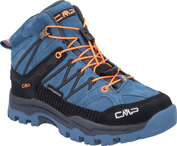 Blue, dusty blue-flash orange