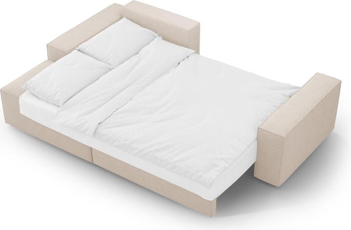 Immagine prodotto Micadoni Divano angolare sinistro in bouclé con funzione letto e box, "Jodie", 3 posti (Divano ad angolo)