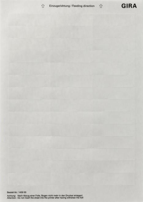 Actual product image Gira Labelling sheets 62 x 18 mm Accessories 145900