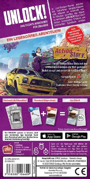Produktbild Asmodée Unlock! Action Story (Einzelszenario), Kartenspiel, für 1-6 Spieler (Deutsch)
