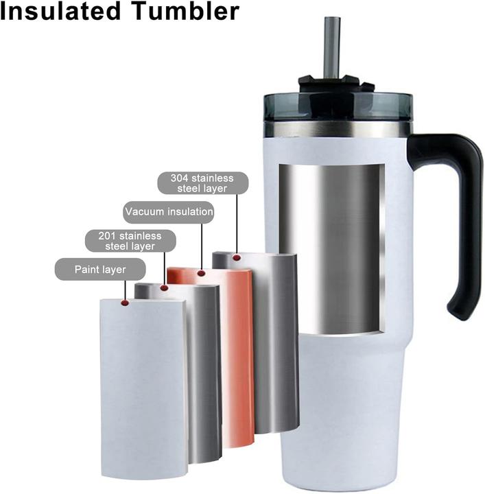 Image du produit ASMI Gobelet thermique en acier inoxydable, Gobelet à café, Gobelet Auto-Tumbler, 900ml (0.89 l)