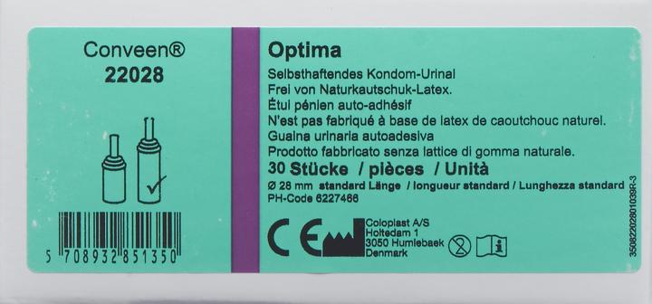 Actual product image Conveen Optima Standard Condom Urinal 28mm/8cm (30 pcs) (30 x, Regular)
