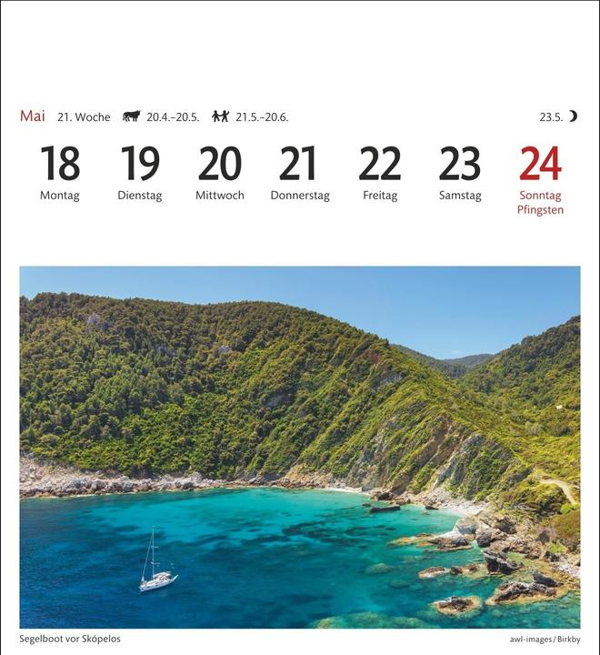 Actual product image Harenberg Griechische Inseln Sehnsuchtskalender 2026 - Wochenkalender mit 53 Postkarten (Hardcover, German)