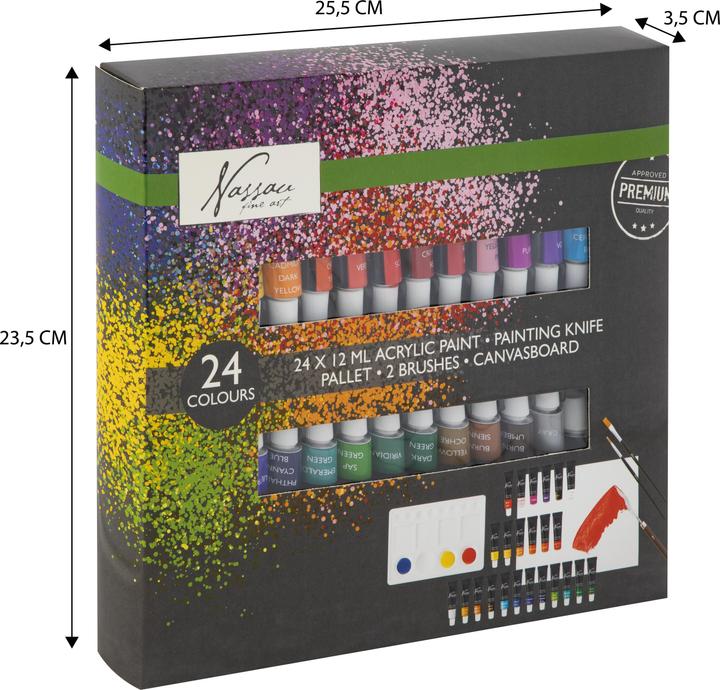 Actual product image Grafix Nassau Classic Acrylic Paint Set, 24x12ml