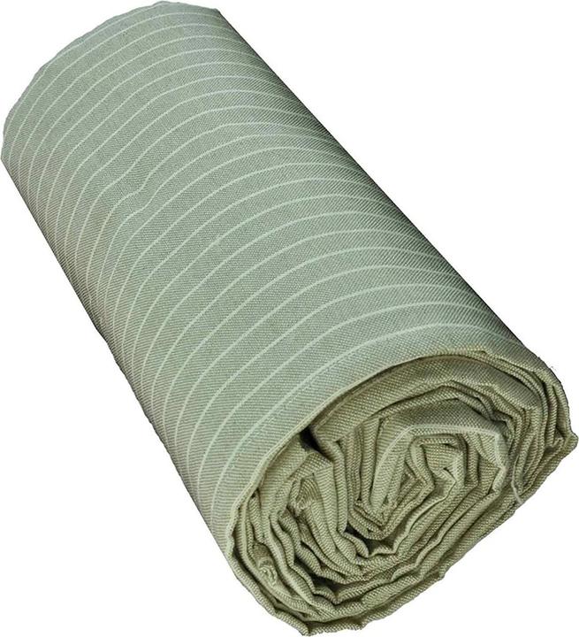 Casativo Coperta da divano a righe in 80% cotone e 20% poliestere, beige, 160 x 260 cm (160 x 260 cm)