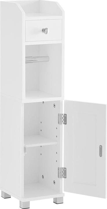 Actual product image Vasagle Shelf with toilet paper holder 76.7 x 18 cm, White
