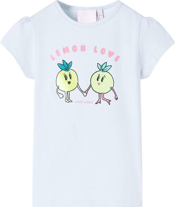 VidaXL Kinder-T-Shirt Hellblau 140,Material: 95 % Baumwolle. 5 (140)