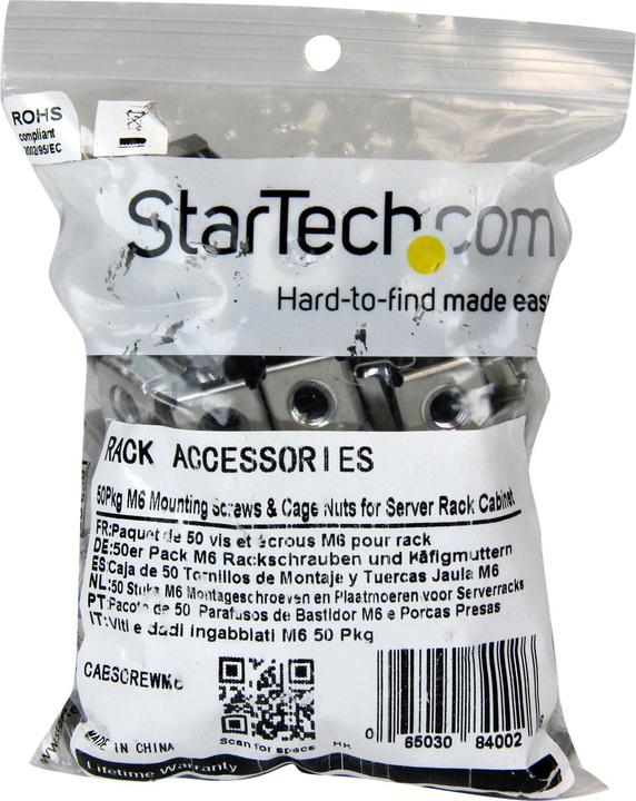 Actual product image StarTech M6 CAGE NUTS and SCREWS