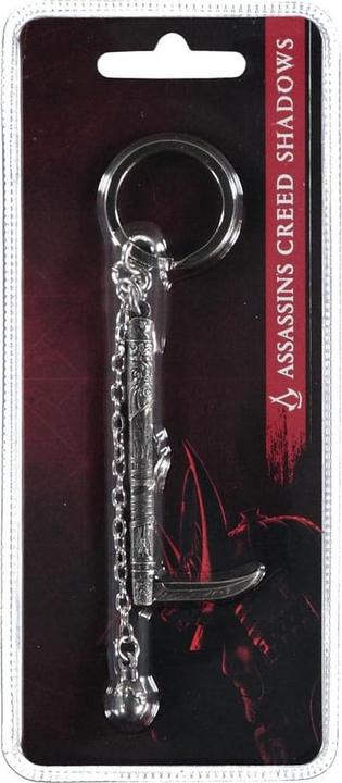 Actual product image Difuzed Assassin's Creed Shadows metal keyring pendant Kusarigama