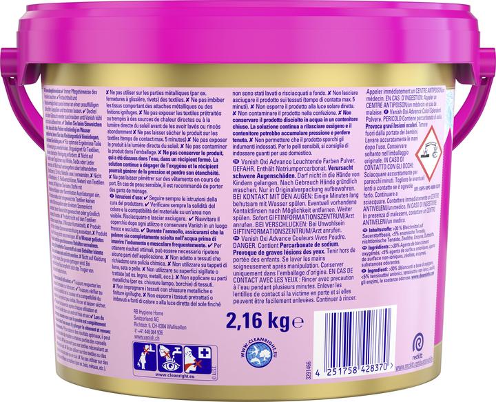 Actual product image Vanish Oxi Advance Gold (75 Washing cycles, Washing powder)