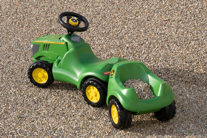 Productafbeelding Rolly Toys Babyglijbaan Minitrac John Deere 6150R + Aanhangwagen rollyMinitrac