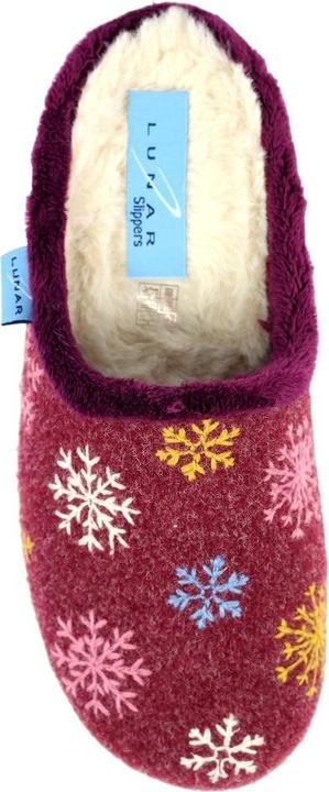 Actual product image Lunar Womens/Ladies Juniper Snowflake Slippers (38)