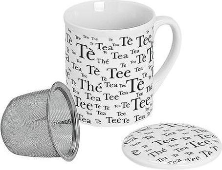 Actual product image G. Wurm Tea Mug Tea with Lid and Metal Strainer assorted 300 ml 10,3cm white (250 ml, 1 x)