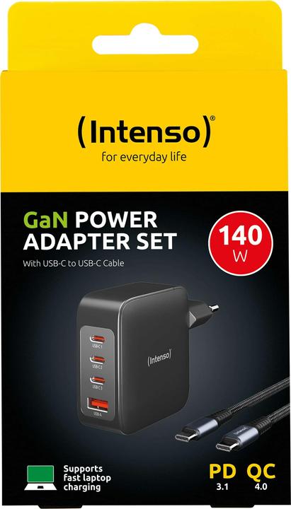 Actual product image Intenso Power adapter 140W W140A3C GaN + C520C (140 W)