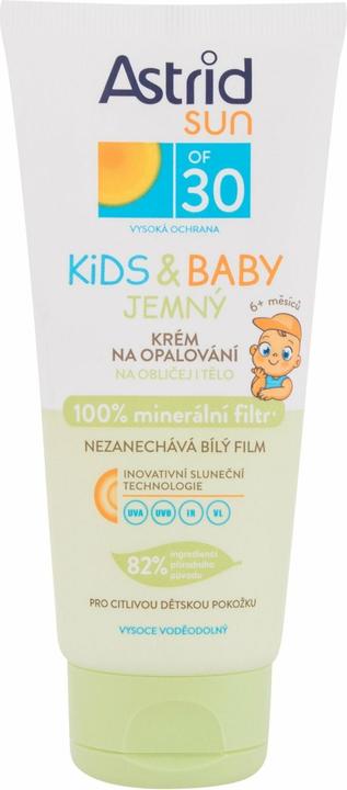 Actual product image Astrid Sun OF 30 Kids & Baby - Gentle sunscreen for children 100% mineral filter 100ml (L) (Sun cream face, SPF 30, 100 ml, 150 g)