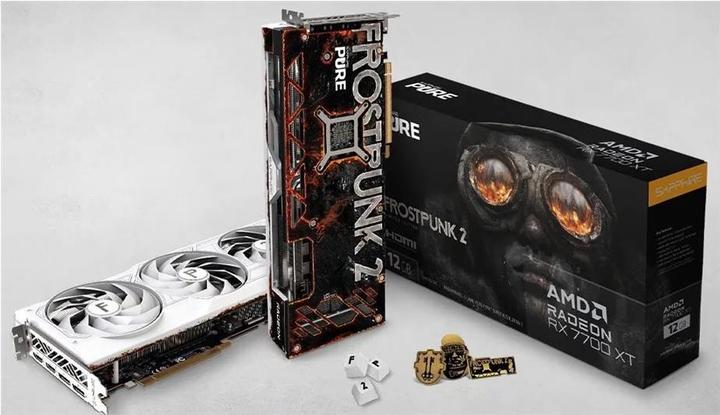 Actual product image Sapphire Radeon RX7700XT PURE Frost Punk 2 Special Edition (12 GB)