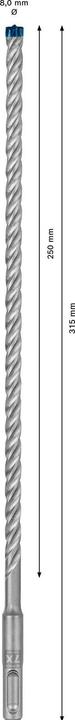 Produktbild Bosch Professional Zubehör EXPERT SDS plus-7X Hammerbohrer, 8 x 250 x 315 mm (8 mm)