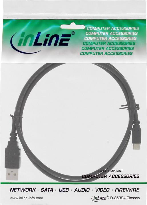 Produktbild InLine USB A – USB Micro-B (2 m, USB 2.0)