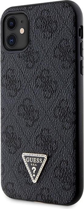 Actual product image Guess GUHCN61P4TDSCPK iPhone 11 / Xr 6.1" czarny/black hardcase Crossbody 4G Metal Logo (Apple iPhone 11, Apple iPhone XR)