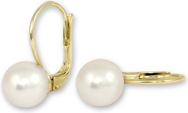 Brilio Delicate gold earrings with real pearls 745 235 001 00397 0000000