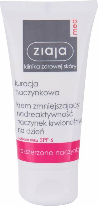 Actual product image Ziaja Moisturising Skin With A Tendency To Redness Spf 6 Capillary Care 50 Ml (Suntan cream, Up to SPF 10, 50 ml)