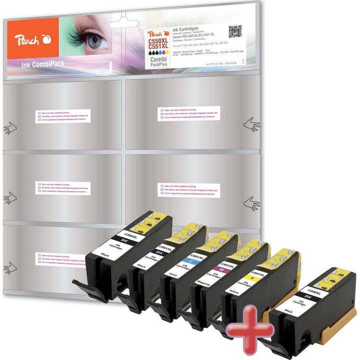 Image du produit Peach CLI-551XL, PGI-550XL Multipack (M, PBK, Y, C, CF)