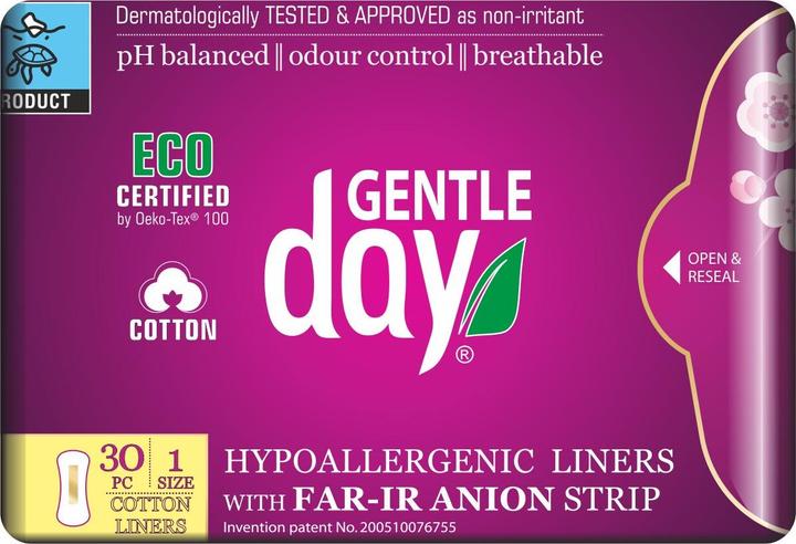 Gentle Day Hygienische Einsätze mit Anionengürtel 30 Stcs - sanfter Tag (30 x, Slipeinlagen)