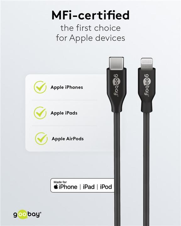 Produktbild Goobay USB C – Lightning (2 m, USB 2.0)
