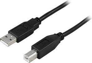 Image du produit Deltaco Kbl USB 2.0 A-B 2.0m Type A ha - B ha svart (2 m, USB 2.0)