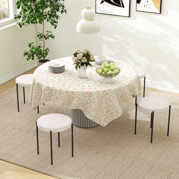 Immagine prodotto Swisshandel24 Set di 4 sgabelli da cucina, impilabili, effetto velluto, fino a 100 kg, struttura in metallo
