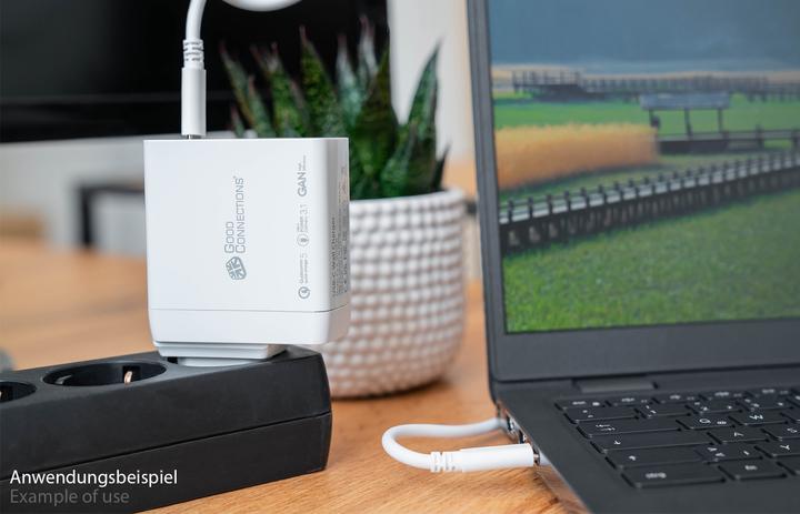 Produktbild Good Connections GC USB-Schnellladegerät 140W GaN-Technologie, 2x USB-C, PD 3.1, QC 5.0, PPS weiss (140 W)