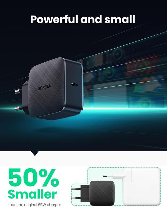 Image du produit Ugreen Chargeur USB-C GaN (65 W)