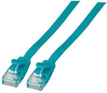 Produktbild EFB Elektronik GmbH RJ45 Flachpatchkabel U/UTP, Cat.6A, PVC, 1,5m, grün, Besondere Merkmale Mantelmater (U/UTP, CAT6a, 1.50 m)