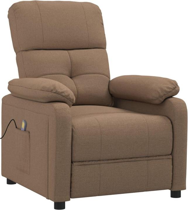 VidaXL Massagesessel Fernsehsessel Relaxsessel Sessel Liegesessel Braun Stoff