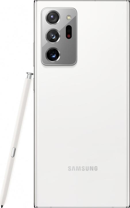 Actual product image Samsung Galaxy Note 20 Ultra DE (256 GB, Mystic White, 6.90", Hybrid Dual SIM + eSIM, 108 Mpx, 5G)