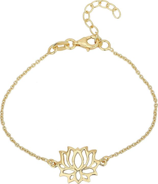 Leyda Armband Lotus (19 cm, Silber 925 1 Mikron Gelb Vergoldet 18k)