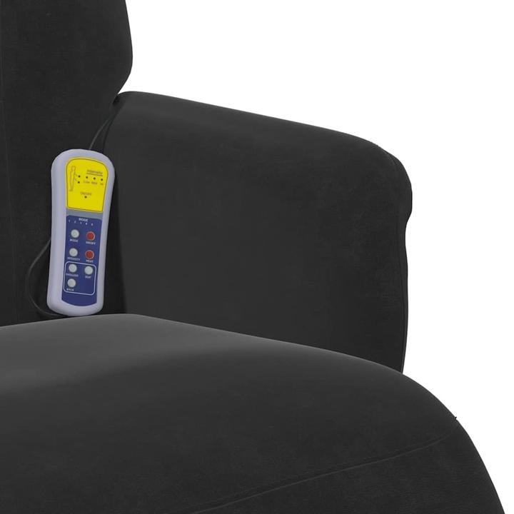 Produktbild VidaXL Massagesessel mit Fussteil Schwarz Samt,Farbe